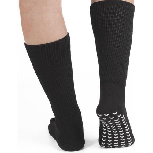 1 Paire De Chaussettes Diabétiques Extra Larges Pour Pieds Gonflés, Bonne Élasticité Et Chaussettes Diabétiques En Coton Doux Pour Lymphoedème, Obésité, Pieds Extra Larges Ou Plâtres De Jambes (Longue