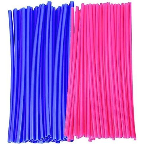 72pcs/Lot Couvres Rayons Moto Spokes Skins Jantes À Rayons Jantes Pour Motocross Universelles, Bleu+Rose Rouge