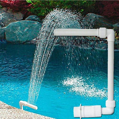 Jet d'eau Piscine Fontaine Cascade Fontaine Fontaine de Piscine Cascade Fontaine Pompes Durable Réglable pour Bassins de Jardin Piscine Cascade Décoration De Piscines d'eau