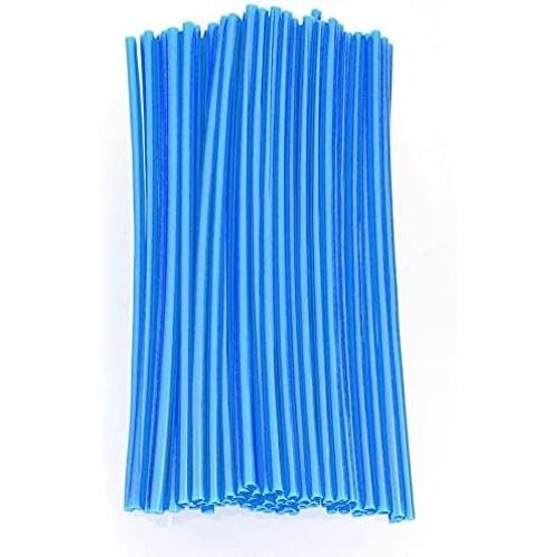 72pcs/Lot Couvres Rayons Moto Spokes Skins Jantes À Rayons Jantes Pour Motocross Universelles, Bleu Clair