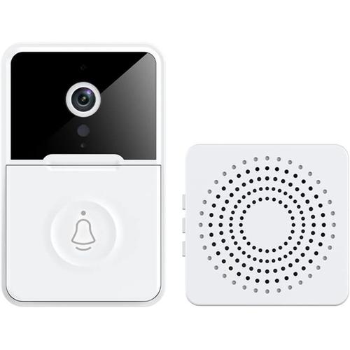 Sonnette vidéo Intelligente sans Fil HD caméra PIR détection de Mouvement Alarme IR sécurité Porte Cloche Wi-FI interphone pour Maison Appartement