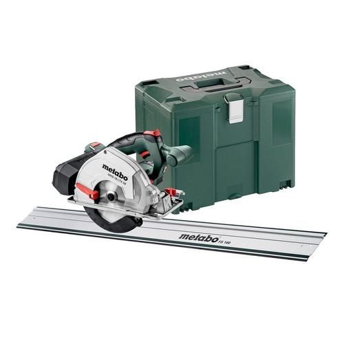 Metabo 18V Scie circulaire portative sans fil à métaux MKS 18 LTX 58 FS Set, avec Rail de guidage 160, sans batterie, sans chargeur - 691114000