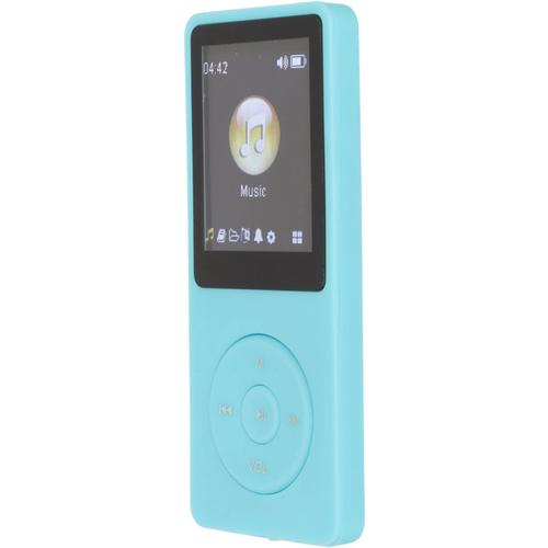 Lecteur MP4 Portable 32 Go, qualité Sonore sans Perte, écran LCD 1,8, Longue Durée de Vie de la Batterie, Prend en Charge Plusieurs Formats, Idéal pour Les étudiants, Les (Blue)