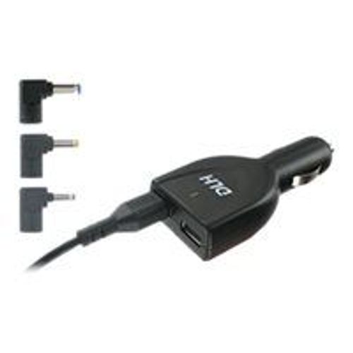 DLH DY-LI4193 - Adaptateur d'alimentation pour voiture - 12 V - 90 Watt - connecteurs de sortie : 2