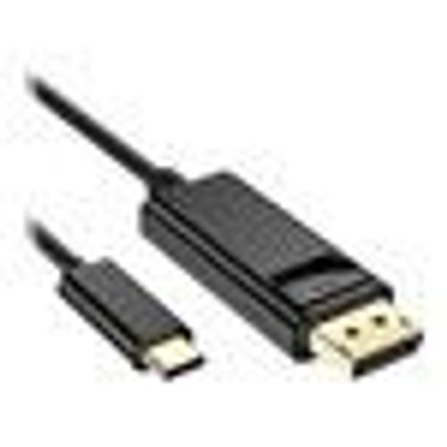 DLH - Câble DisplayPort - 24 pin USB-C (M) pour DisplayPort (M) - 1.8 m - support 4K - noir
