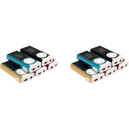 Lot de 2 mini lecteurs MP3 USB avec écran LCD 16 Go Mini carte SD TF