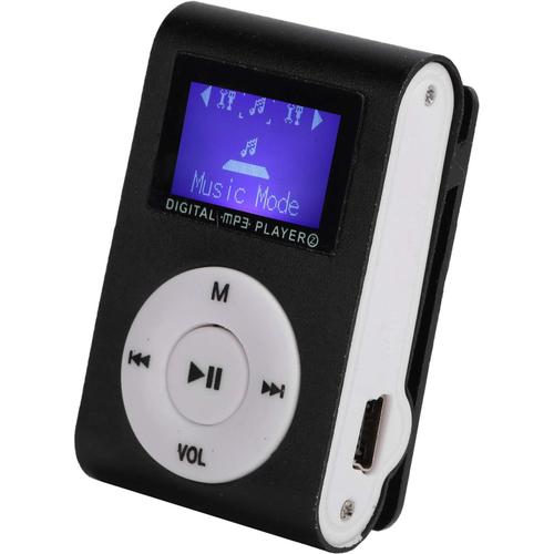 Mini Lecteur de Musique MP3, Son sans Perte, BackClip de Sport Portable MP3 avec écran LCD, Prise en Charge jusqu'à 32 Go, Longue Durée de Vie de la Batterie, Lecteur de Musique