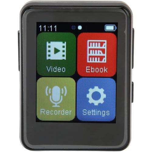 Lecteur MP3 à écran Tactile de 1,8 Pouces avec BT 5.0, Lecteur de Musique Portable avec Haut-Parleur intégré, Réduction du Bruit HD, Radio FM, Prise en Charge Ape FLAC (Black)