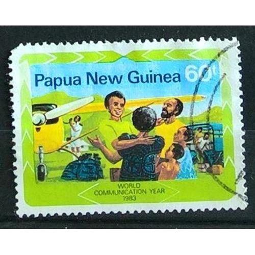 Papouasie-Nouvelle-Guinée, Timbre-Poste Y & T N° 461 Oblitéré, 1983 - Année Mondiale De La Communication