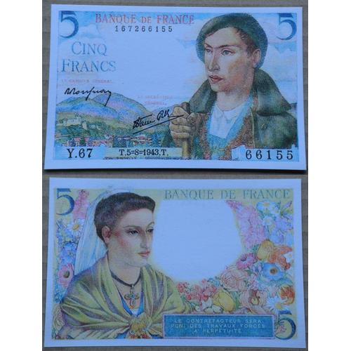 5 Francs (Berger) Reproduction