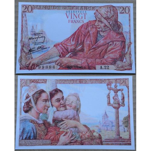 20 Francs (Pêcheur) France - Reproduction
