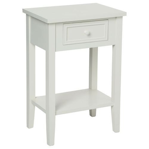 Table De Chevêt Charme - 1 Tiroir - Blanc