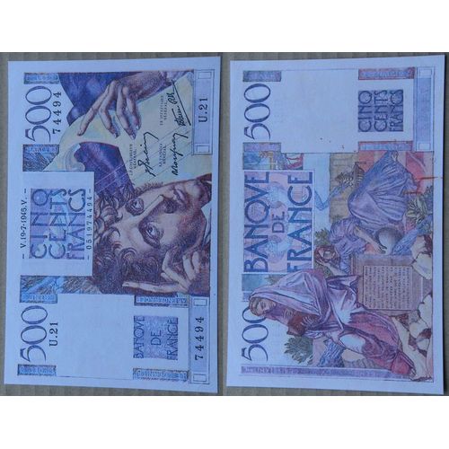 500 Francs (Chateaubriand) France - Reproduction