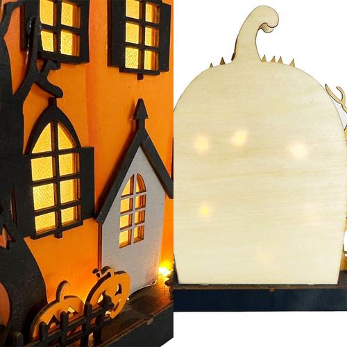Décorations De Chalet Lumineuses Et Créatives, Décorations De Petite Maison En Forme De Citrouille D'halloween