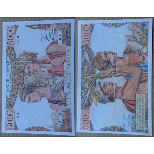 5000 Francs (Terre Et Mer) France - Reproduction