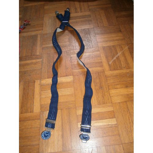 Bretelles Bleu Marine Chiffres Romains Sur Les Attaches Cadran Montre