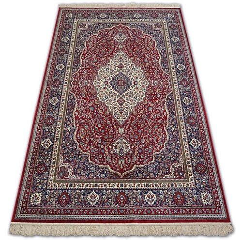 160x230 Cm Tapis Windsor 12808 Rosette Franges Traditionel Rose