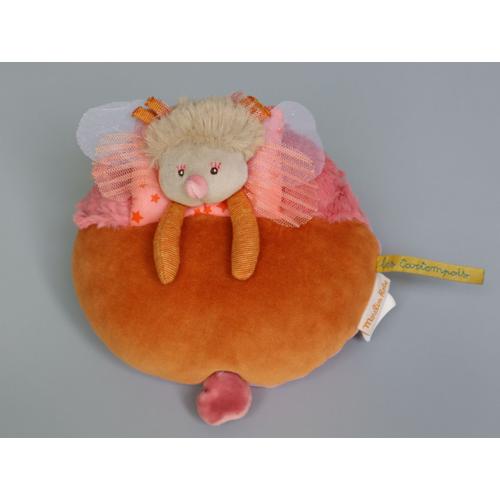 Doudou Poule Zaza Rose Orange Musical Les Tartempois Moulin Roty