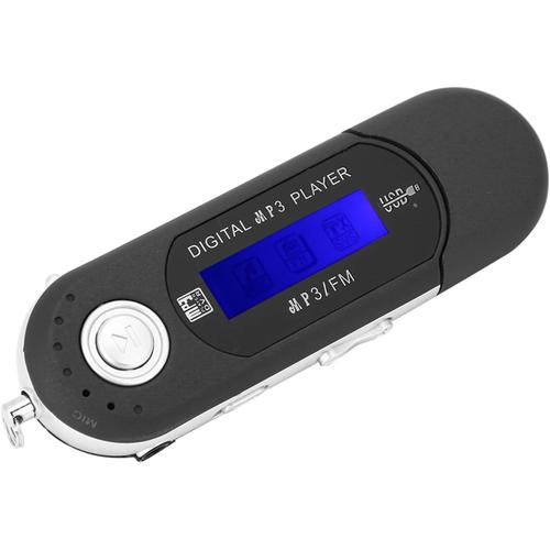 Lecteur MP3 Portable avec écran LCD et Radio FM, Prend en Charge Plusieurs Langues, Mise Hors Tension Automatique et Transfert USB 2.0 Haut Débit (Noir)