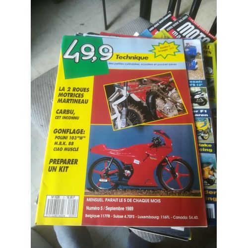 49,9 Technique 5 De 1989 Fourche,Kit Bidalot Gp,Motobecane Av88,Kit Polini 103,Carburation