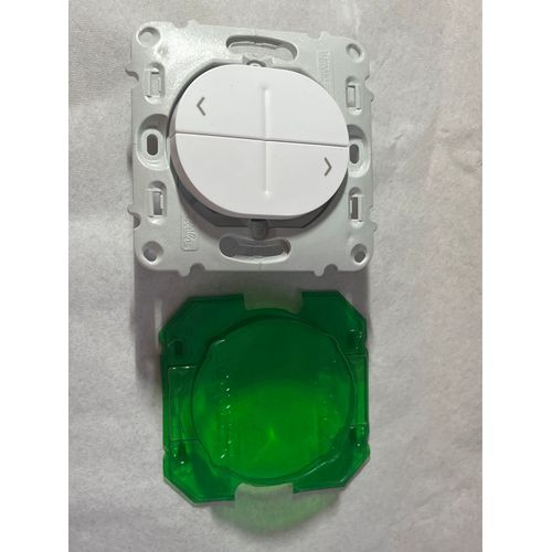 Bouton volet roulant à poussoir ancien ovalis Schneider S260207