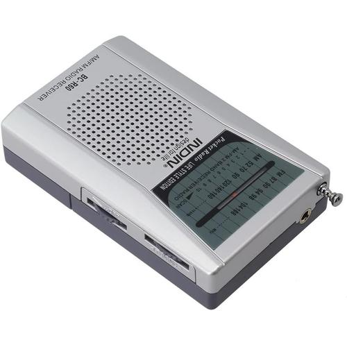 BC-R60 Radio portable DAB Radio FM Radio diffusion radio 88¿108 MHz 530¿1600 kHz 95 mm x 58 mm x 20 mm antenne télescopique chromée intelligente pour randonnée, jogging, camping