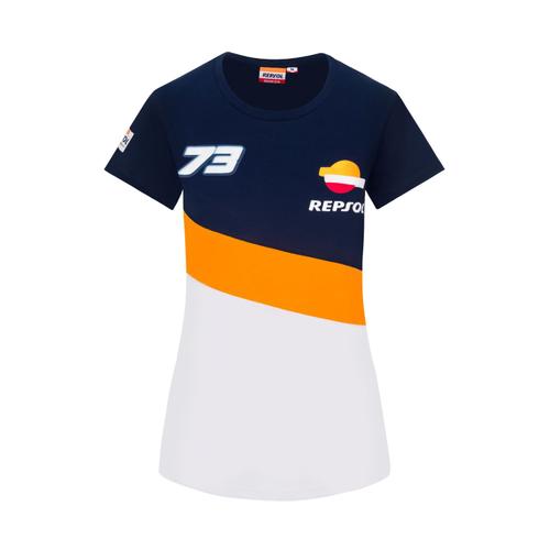 T-Shirt Femme Alex Marquez 73 Honda Repsol Racing Officiel Motogp