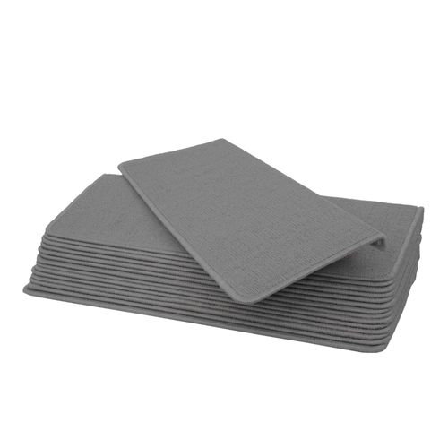 Lot De 15 Tapis Pour Marches D'escalier Hwc-G49, Protection D'escalier, 65x25cm   Rectangulaire, Gris
