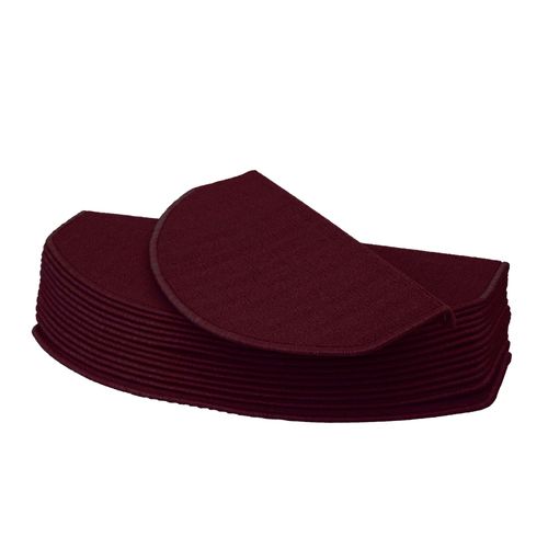 Lot De 15 Tapis Pour Marches D'escalier Hwc-G49, Protection D'escalier, 65x25cm   Semi-Circulaire, Bordeaux