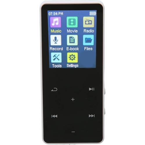 Lecteur MP4 WiFi avec Bluetooth, Lecteur de Musique à écran Tactile 1,8 Pouces, Lecteur Vidéo HD, Lecteur MP3, APP Ebook 128 Go 300 MAh Portable HiFi Loseless Walkman Lecteur