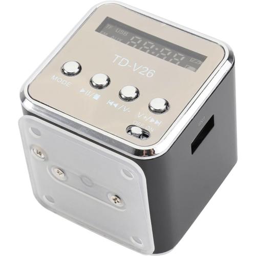 Enceinte Portable 2 Ensembles Mini Haut-Parleur Radio Petite Radio Petite Radio avec Prise Haut-Parleur Portable Haut-Parleur Pratique Mini-Radio Alliage D'aluminium Bureau Fille