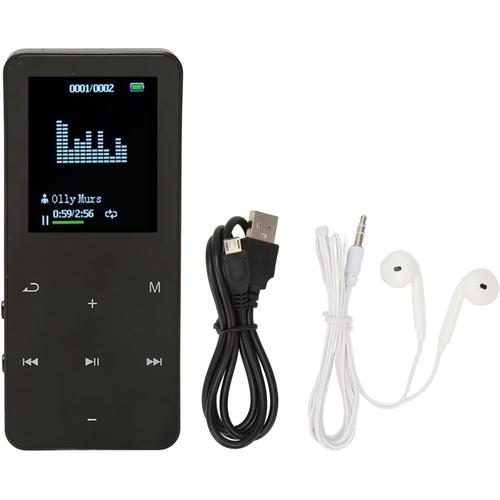 Lecteur MP3, Lecteur MP3 WiFi Avec Bluetooth, Lecteur MP4 à écran Tactile Complet Avec Réduction du Bruit Avec Haut-parleur, Lecteur De Musique Numérique Portable HiFi Sound Walkman Avec(ARGENT)