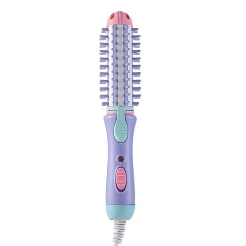 Électrique Cheveux Styler Bigoudi Fers À Friser Sèche Voyage Cheveux Lisseur Céramique Ionique Cheveux Bigoudi Brosse Chaude Eu Plug # Violet 