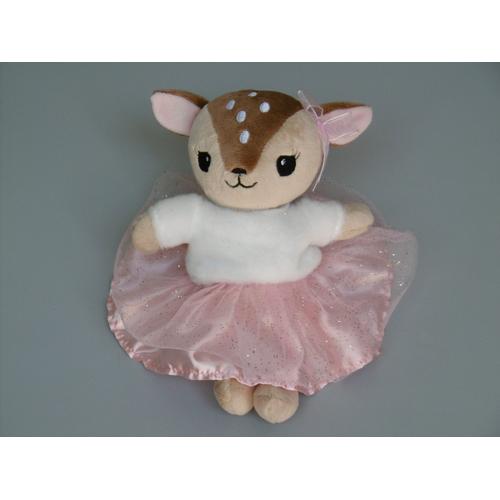 Doudou Biche Blanc Marron Tutu Rose H Et M