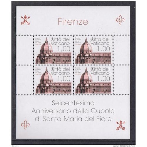 Bloc 4 Timbres Vatican Ville 600 Ième Anniversaire De La Coupole De Santa Maria Del Fiore