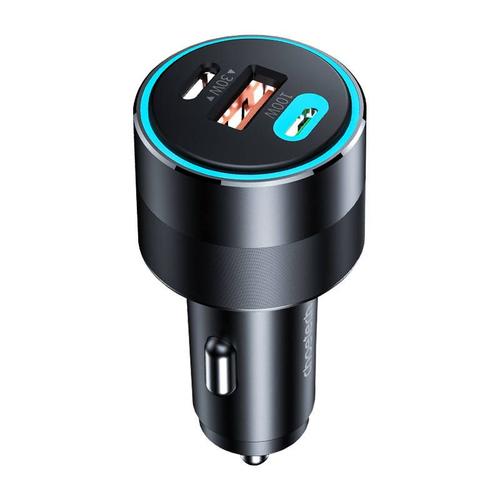 Choetech Tc0011 Car Charger 130w 2x Usb C 1x Usb A (Black)