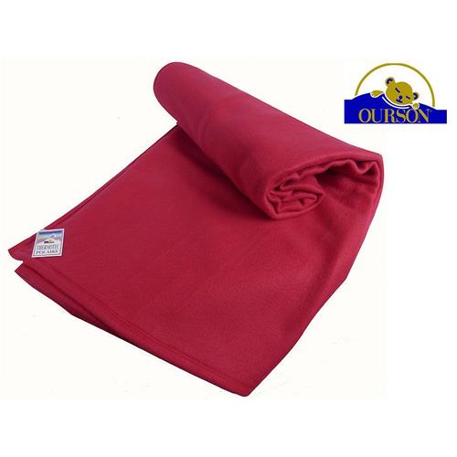 Couverture Polaire Thermotec Ourson 450 Gr Framboise 180x220