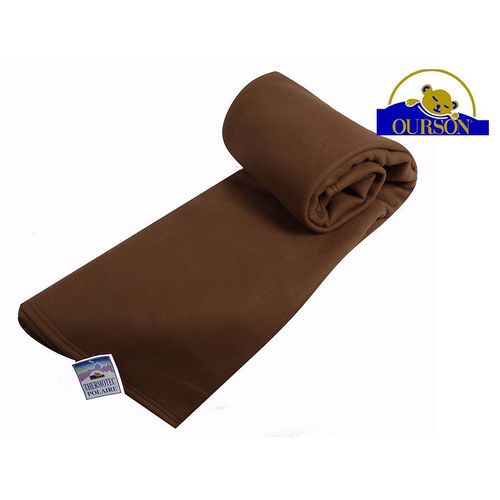 Couverture Polaire Thermotec Ourson 450 Gr Chocolat 240x260