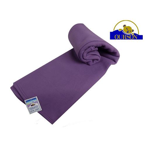 Couverture Polaire Thermotec Ourson 450 Gr Aubergine 220x240