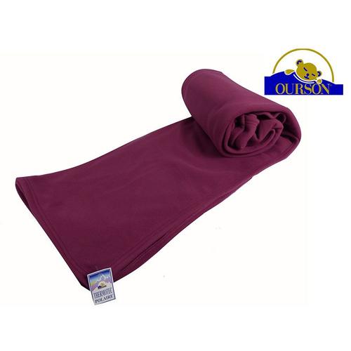 Couverture Polaire Thermotec Ourson 450 Gr Prune 180x220