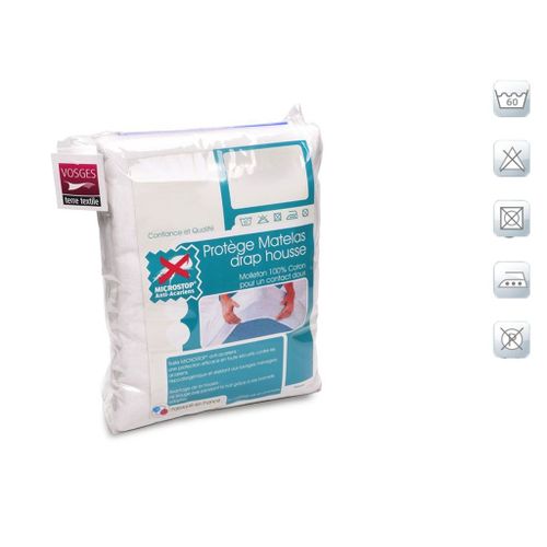 Protège Matelas Absorbant Coton Anti-Acariens Antonin 80x200