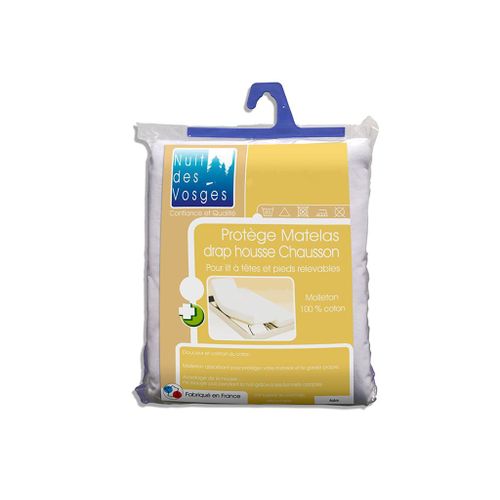 Protège Matelas Chausson Pour Lit Electrique Absorbant Coton Aubin 180x200
