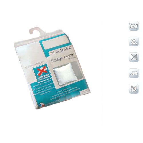 Protège Oreiller Absorbant Sous Taie Coton Anti-Acariens Antonin 65x65