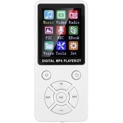 Lecteur MP4 Bluetooth MP3 multimédia portable pour (Blanc)