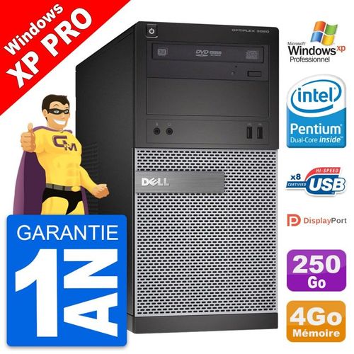 PC Tour Dell OptiPlex 3020 Intel G3220 RAM 4Go Disque Dur 250Go Windows XP
