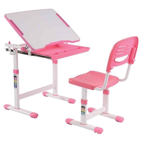 Paris Prix - Bureau & Chaise Enfant "Comfortline" 66cm Rose