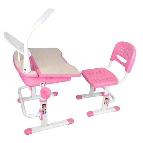 Paris Prix - Bureau & Chaise Enfant "Comfortline" 70cm Rose