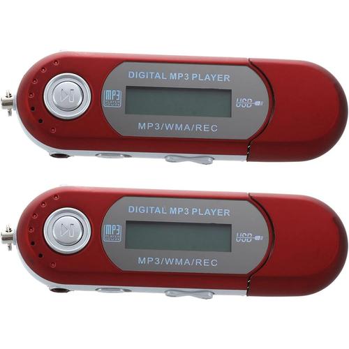 2X 8G Cle USB Lecteur Baladeur MP3 Player FM Rouge