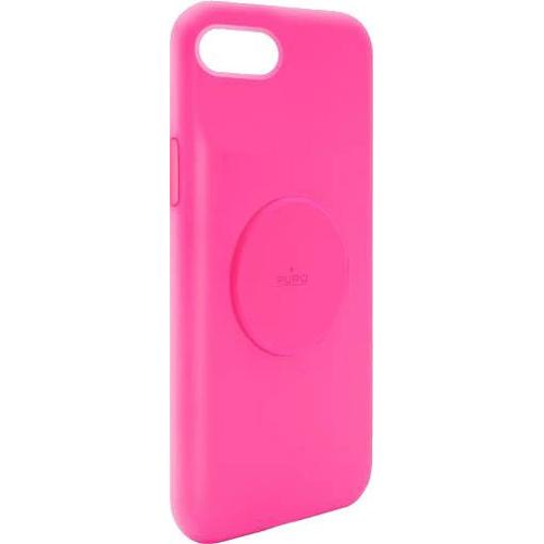 Coque Apple Iphone 6/7/8/Se/Se22 Silicone Icon Aimantée Fuchsia Fluo Puro