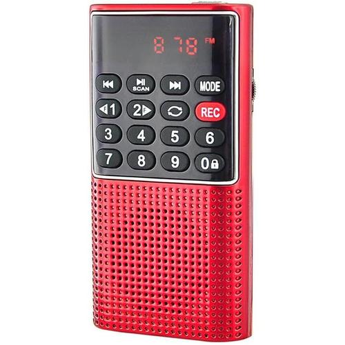 Radio Walkman - Radio FM Portable avec Lecteur MP3 Longue durée de Vie de la Batterie ABS avec Radio à Batterie Lecteur de Musique MP3 Rechargeable
